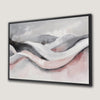 Framed Abstract Landscape Canvas Print in Pastel Waves Art