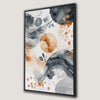 Framed Abstract Pastel Orange and Grey Canvas Print Art