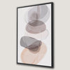 Framed Abstract Watercolor Canvas Print in Soft Pastels