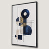 Framed Minimalist Geometric Canvas Print for Office Decor