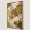 Framed Minimalist Pattern Canvas Print in Green, Beige