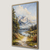 Framed Mountain Landscape Canvas Print for Tranquil Decor