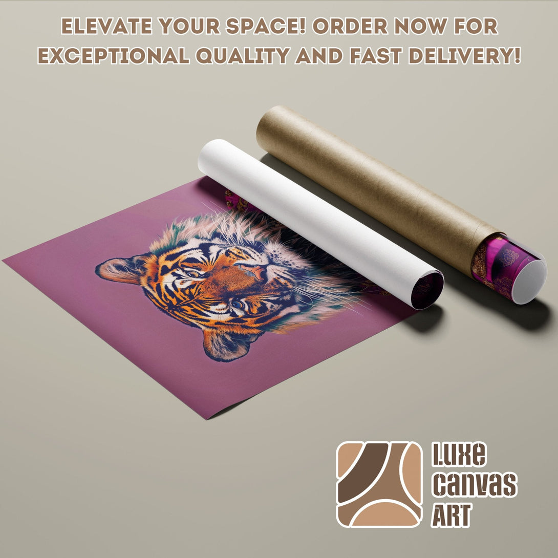 Tiger Poster Roll in vibrant colors, perfect wall art for your space. Order now!