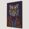 Funky Tiger in Stylish Suit Canvas Print for Modern Decor