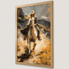 Galloping Cowgirl Art Poster - Rustic Western Wall Decor