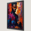 Gentleman with Wine Glass Art Poster - Modern Wall Decor
