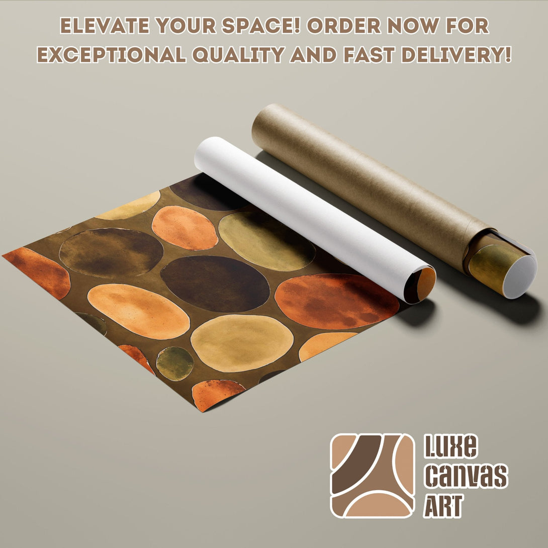 Abstract art poster roll with warm earth tones. Order your poster today!