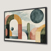 Geometric Abstract Canvas Print with Pastel Hues