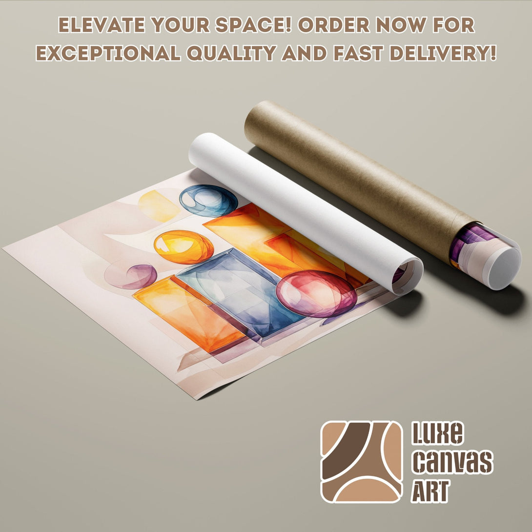 Abstract art Poster Roll in warm tones. Elevate your space with exceptional quality art. Order now!