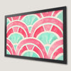 Geometric Abstraction Art Poster - Pink and Green Wall Decor