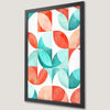 Geometric Abstraction Art Poster - Red and Blue Wall Decor