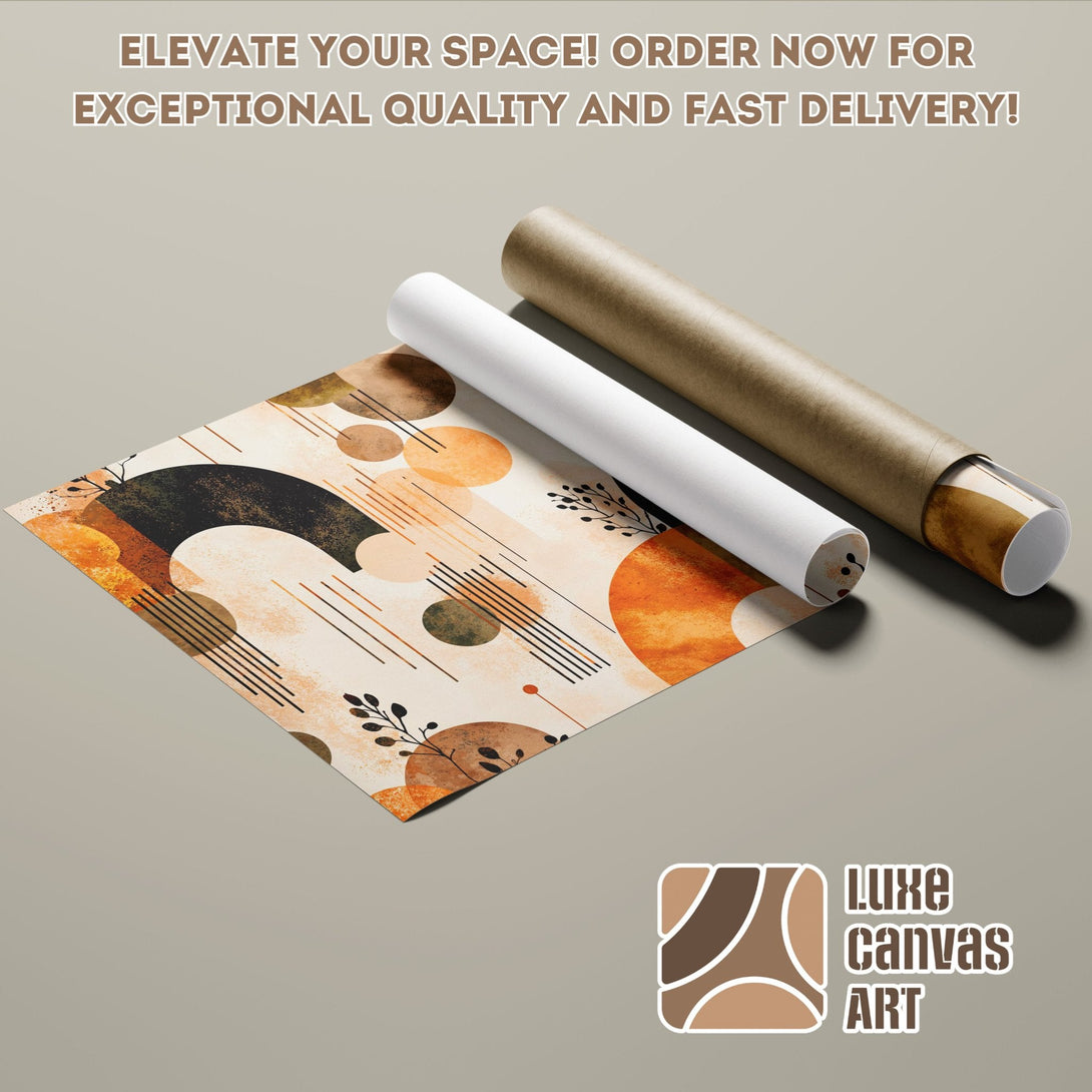 Abstract art Poster Roll in warm earth tones. Elevate your space with exceptional quality art!
