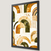 Geometric Arch Pattern Art Poster in Boho Chic Style