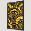 Geometric Arched Patterns Art Poster in Earth Tones for Modern Decor