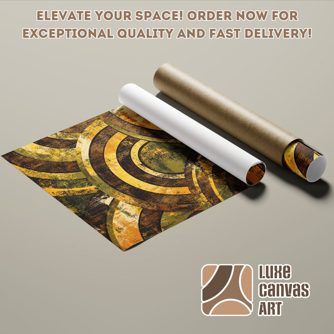 Abstract art poster roll in warm earthy tones. Elevate your space with this stylish Poster!