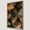 Geometric Art Layered Brown and Green Canvas Print Poster
