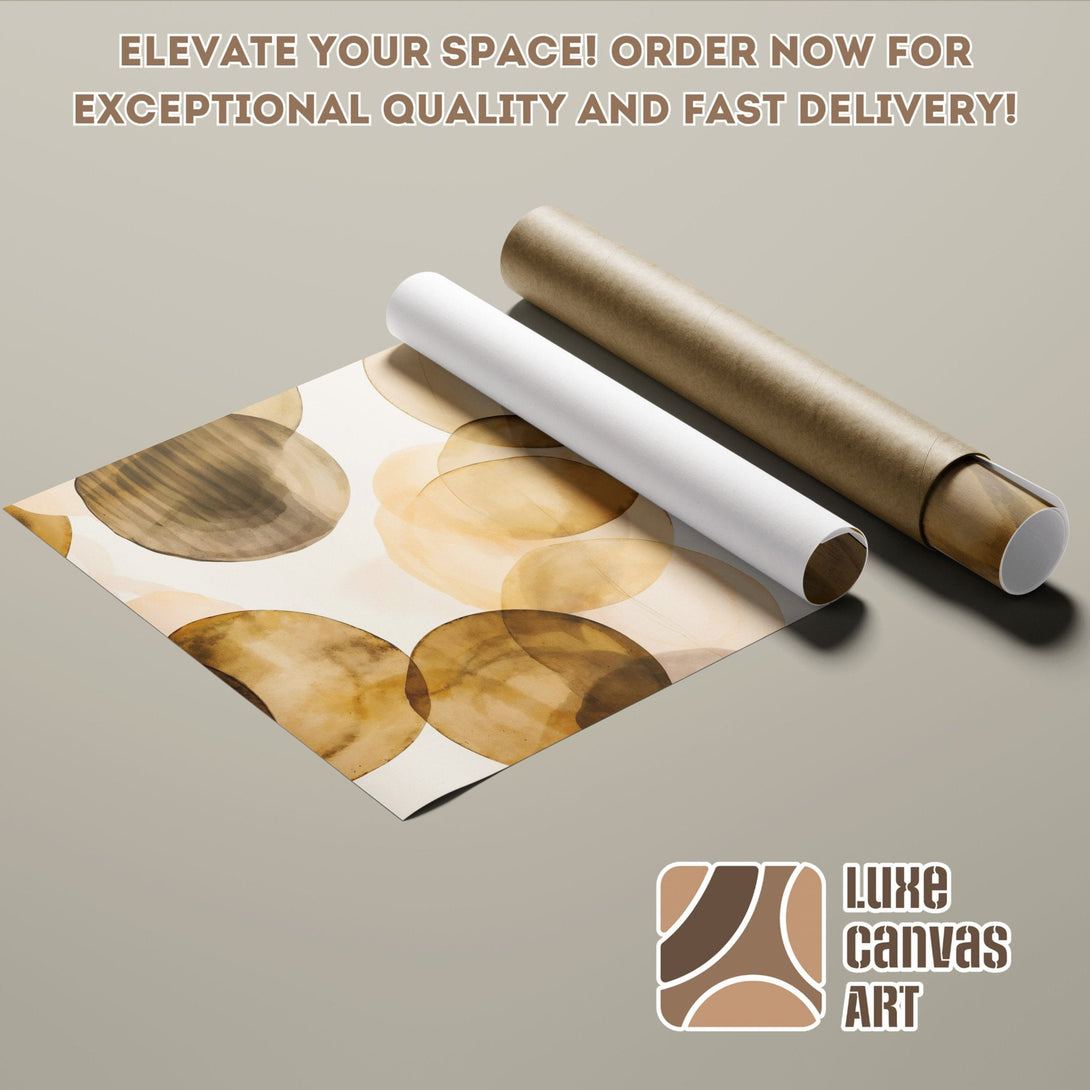 Abstract art Poster Roll with warm neutral tones. Elevate your space with exceptional quality art!