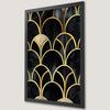 Geometric Black and Gold Art Poster for Modern Decor