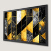 Geometric Black and Gold Art Poster - Modern Abstract Wall Decor