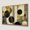 Geometric Black and Gold Circle Canvas Print Art Piece
