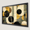 Geometric Black and Gold Circle Design Art Poster for Modern Decor