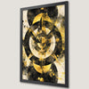 Geometric Black and Gold Circles Art Poster for Modern Decor