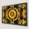 Geometric Black and Gold Pattern Art Poster for Modern Decor