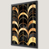Geometric Black and Gold Pattern Art Poster for Modern Wall Decor