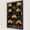 Geometric Black Art Poster with Gold Leaf Elegance