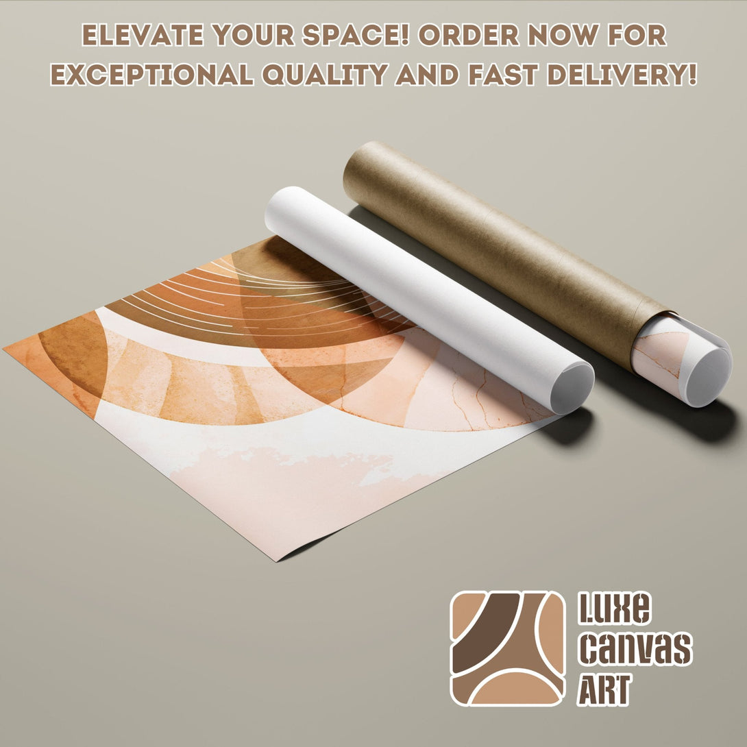 Abstract art Poster Roll in warm earth tones. Elevate your space with quality art!