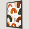 Geometric Boho Art Poster in Autumn Hues for Home Decor