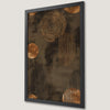 Geometric Brown and Beige Pattern Art Poster - Mid-Century Modern Decor