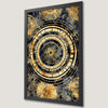 Geometric Circle Art Poster in Black and Gold | Modern Wall Decor