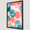 Geometric Circle Art Poster - Vibrant Orange and Blue Design