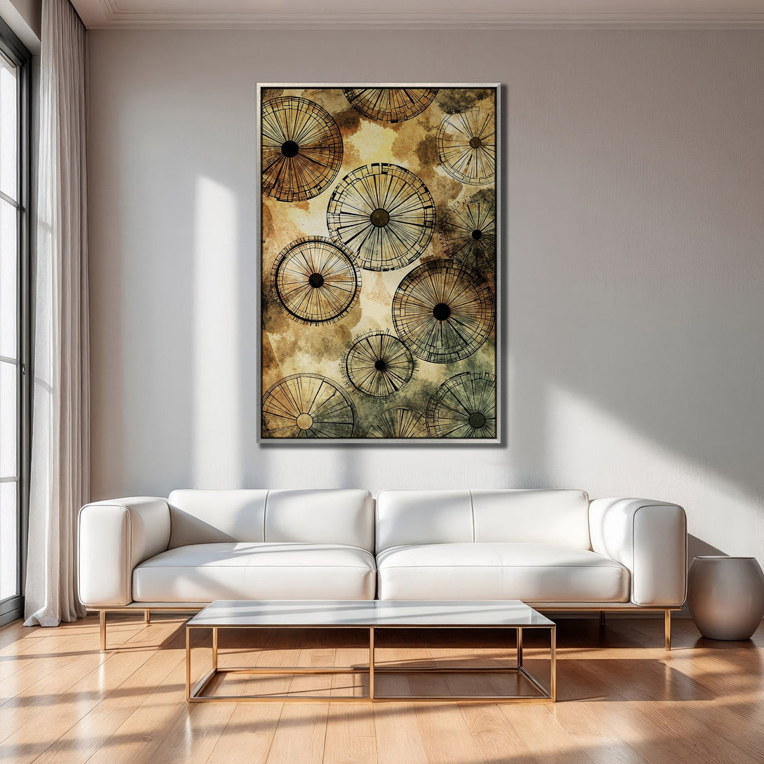Abstract Canvas Print art with neutral earth tones. Modern wall art with a warm, inviting color palette, perfect for any living space.