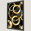 Geometric Circles Art Poster in Black and Gold