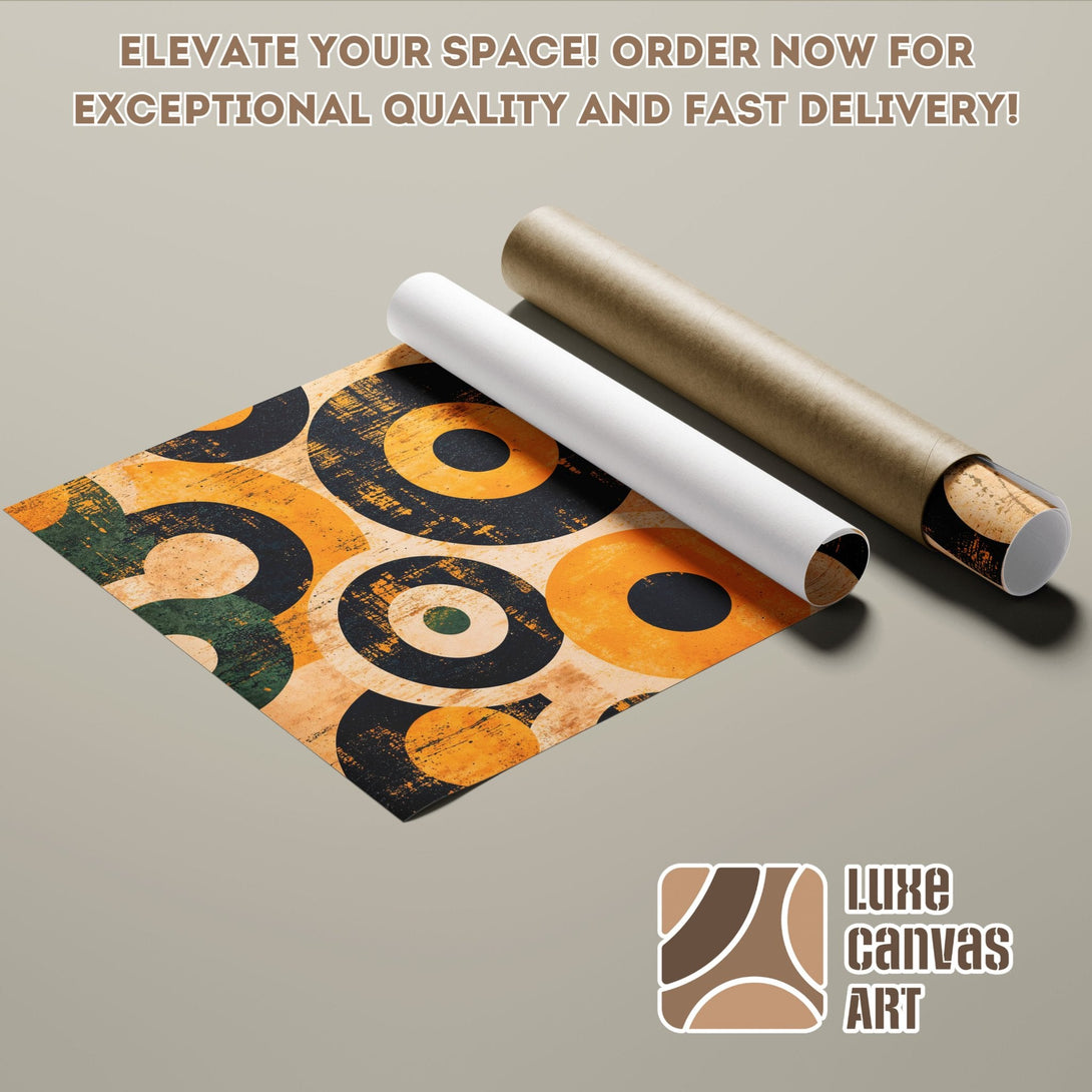 Abstract art Poster Roll in warm tones, perfect for home decor. Order now!