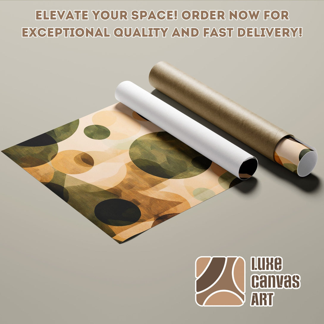 Abstract art Poster Roll in earth tones, perfect for modern decor. Order now!