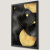 Geometric Concentric Circles Art Poster - Black and Gold Wall Decor
