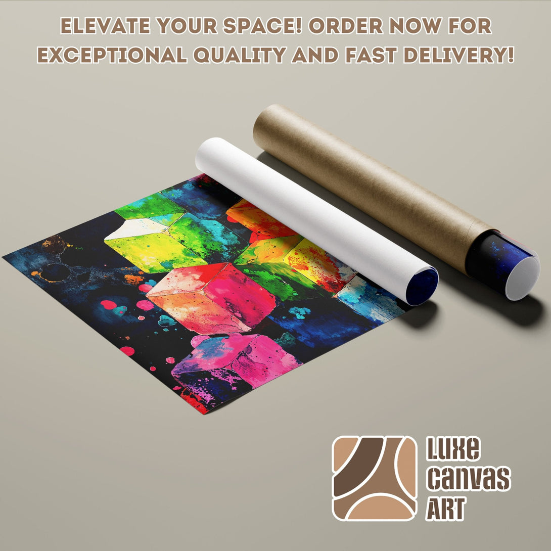 Abstract art Poster Roll with vibrant colors. Elevate your space with exceptional quality! Order now!