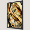 Geometric Curves Art Poster in Earthy Tones for Modern Decor