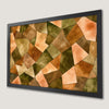 Geometric Earth Tone Art Poster with Mosaic Pattern