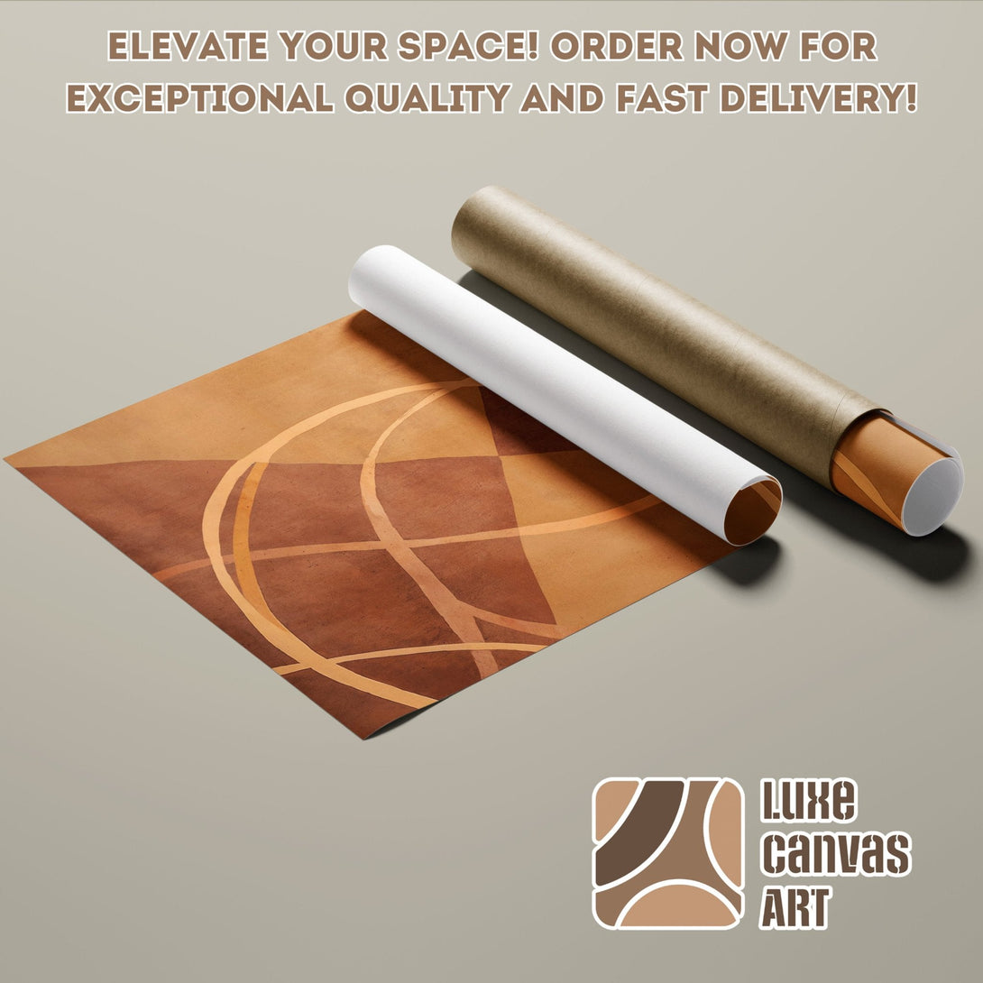 Abstract art Poster Roll in warm earth tones. Elevate your decor with our high-quality prints!