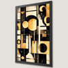 Geometric Elegance: Black and Gold Art Poster for Modern Decor