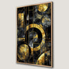 Geometric Gold and Black Accent Canvas Print Art