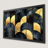 Geometric Gold and Black Art Poster for Modern Home Decor