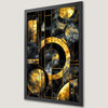 Geometric Gold and Black Art Poster for Modern Home Decor