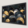Geometric Gold and Black Art Poster - Mid-Century Modern Decor