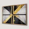 Geometric Gold and Black Design Canvas Print for Wall Decor
