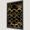 Geometric Gold and Black Pattern Art Poster for Modern Decor
